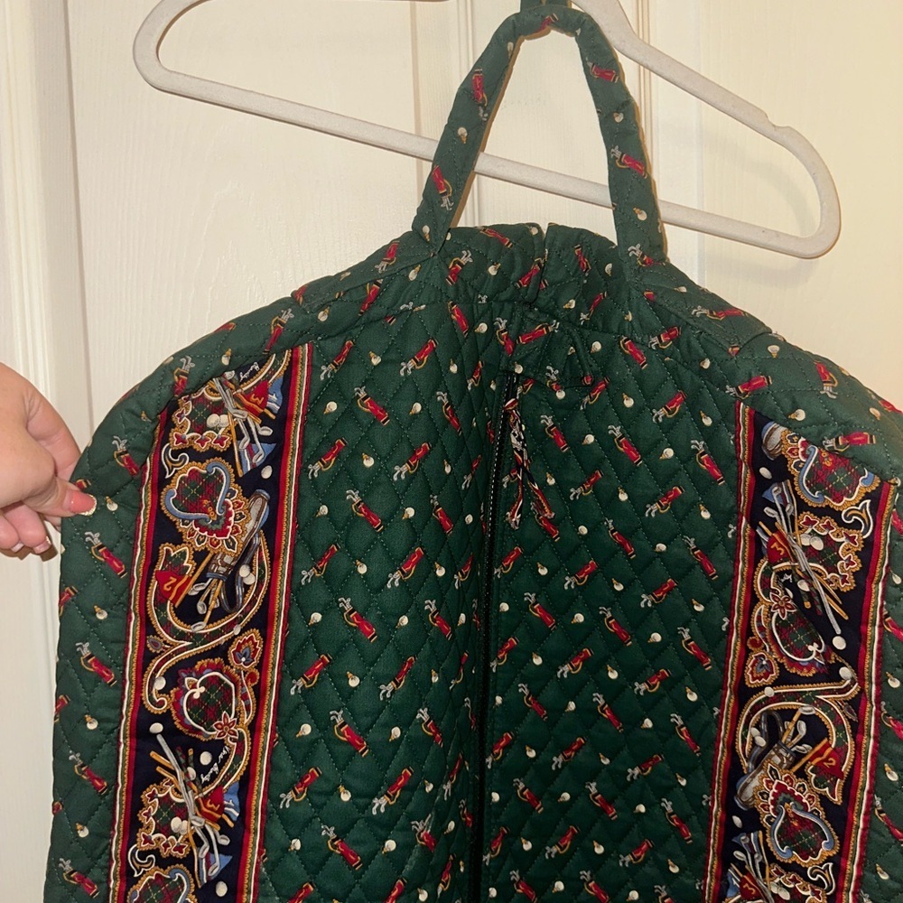 Vera Bradley retired Green Golf printed Quilted Travel garment Bag vintage - Picture 6 of 10